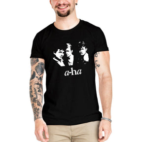 Camiseta Masculina A-ha rostos - Clube Rock - P - Branca -