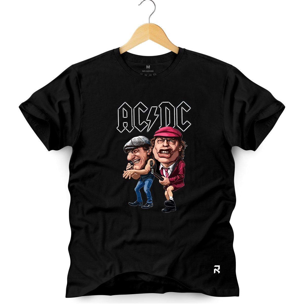 Camiseta Masculina ACDC Anime - Clube Rock - P - Preta -