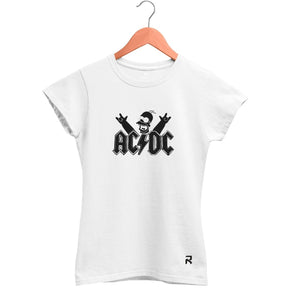 Camiseta Baby Look Feminina ACDC Homer - Clube Rock - P - Branca -