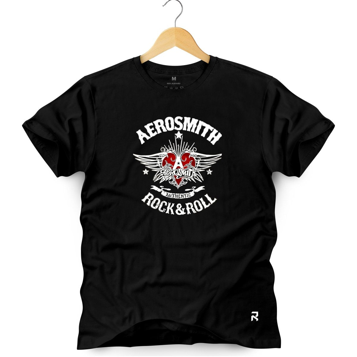 Camiseta Masculina AeroSmith Rock & Roll - Clube Rock - P-MASC-007-PT - P - Preta -