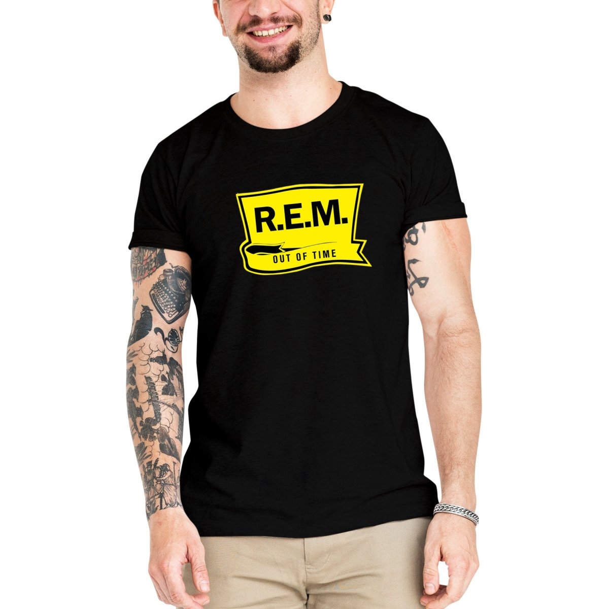 Camiseta Masculina REM - Clube Rock - P - Branca -