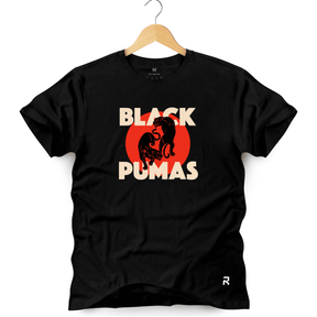 Camiseta Masculina Black Pumas - Clube Rock - P-MASC-009-PT - P - Preta -