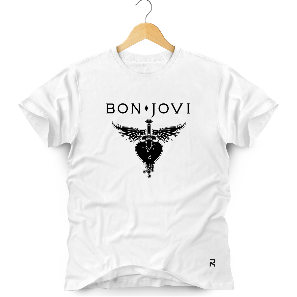 Camiseta Masculina Bon Jovi - Clube Rock - P-MASC-013-BC - P - Branca -