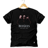 Camiseta Masculina Bee Gees Only - Clube Rock - P - Preta -