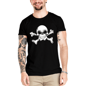 Camiseta Masculina Caveira Back - Clube Rock - P-MASC-014-PT - P - Preta -