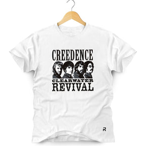 Camiseta Masculina Creedence - Clube Rock - P - Branca -