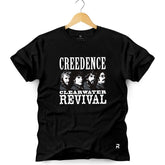 Camiseta Masculina Creedence - Clube Rock - P - Preta -