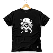 Camiseta Masculina Guns N' Roses Caveira Branca - Clube Rock - P-MASC-028-PT - P - Preta -