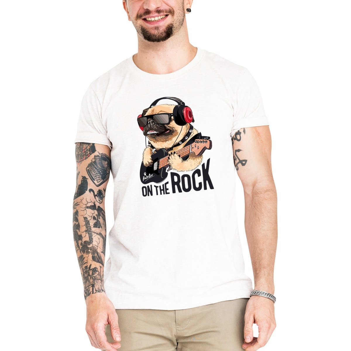 Camiseta Masculina DogRock - Clube Rock - P-MASC-025-BC - P - Branca -