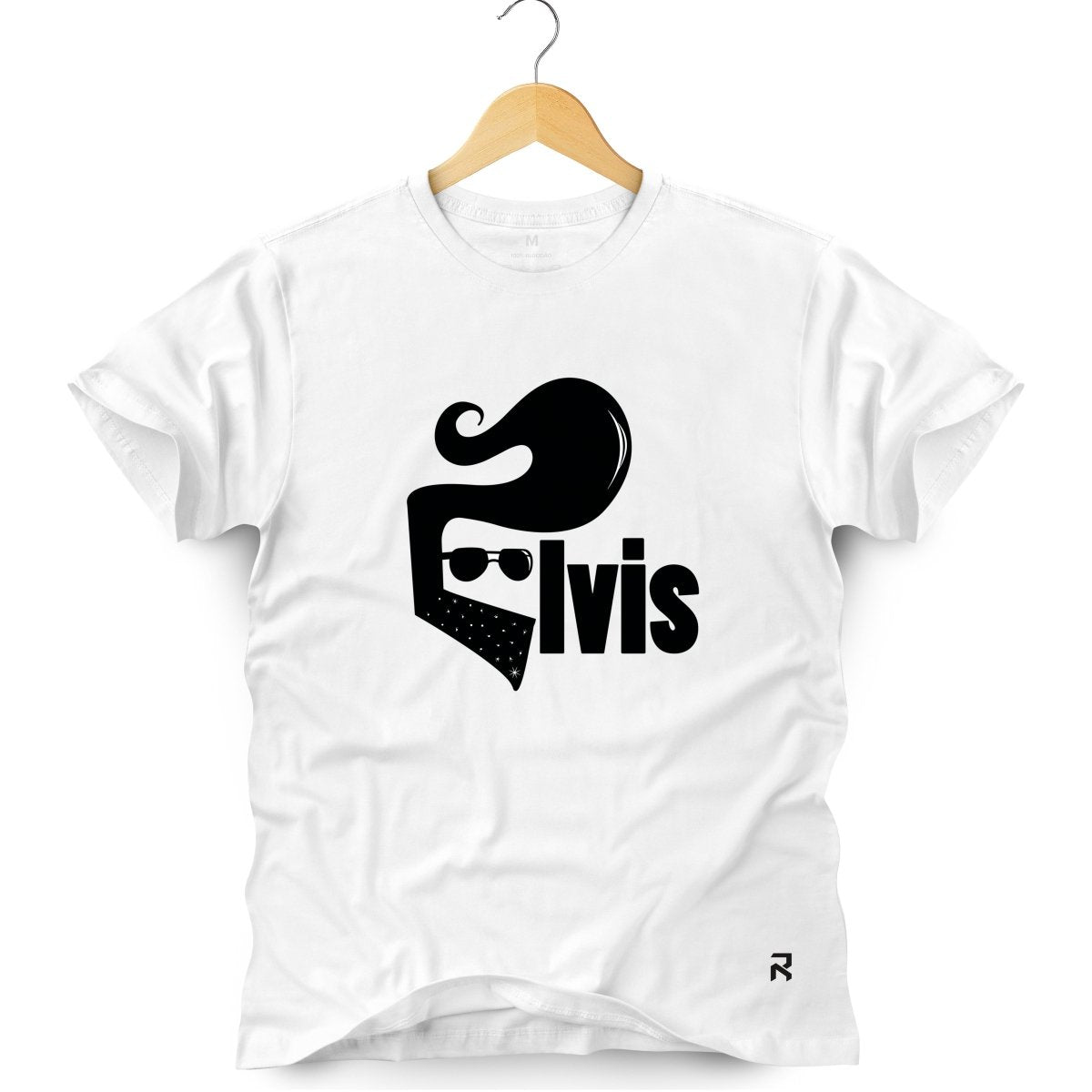 Camiseta Masculina Elvis Rei - Clube Rock - P - Branca -