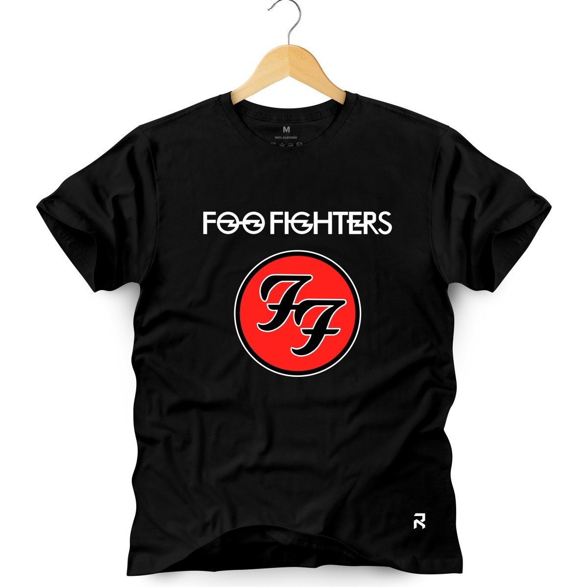 Camiseta Masculina Foo Fighters - Clube Rock - P - Preta -