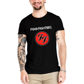 Camiseta Masculina Foo Fighters - Clube Rock - P - Preta -