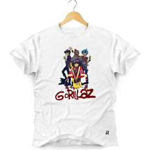 Camiseta Masculina Gorillaz Banda - Clube Rock - P - Branca -