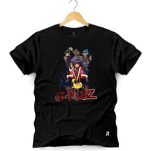 Camiseta Masculina Gorillaz Banda - Clube Rock - P - Preta -