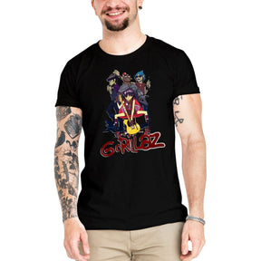 Camiseta Masculina Gorillaz Banda - Clube Rock - P - Branca -