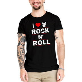 Camiseta Masculina I Love Rock - Clube Rock - P-MASC-039-BC - P - Branca -