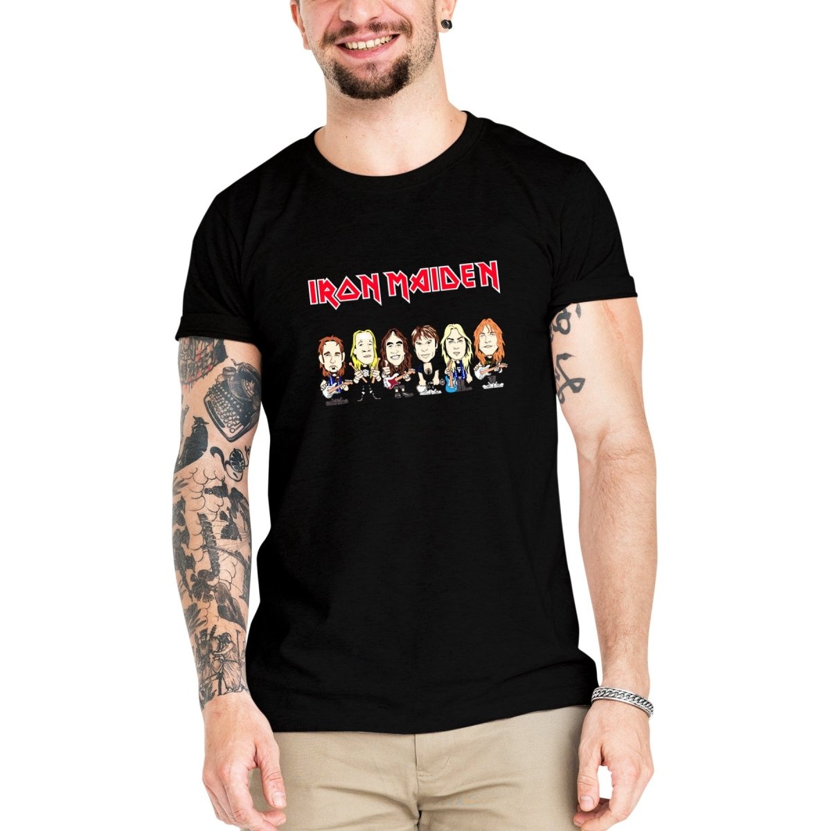 Camiseta Masculina Iron Maiden Banda - Clube Rock - P - Preta -