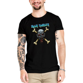 Camiseta Masculina Iron Maiden Caveira - Clube Rock - P-MASC-040-PT - P - Preta -