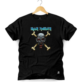 Camiseta Masculina Iron Maiden Caveira - Clube Rock - P-MASC-040-PT - P - Preta -