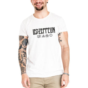 Camiseta Masculina Led Zeppelin - Clube Rock - P-MASC-045-BC - P - Branca -