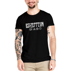 Camiseta Masculina Led Zeppelin - Clube Rock - P-MASC-044-PT - P - Preta -