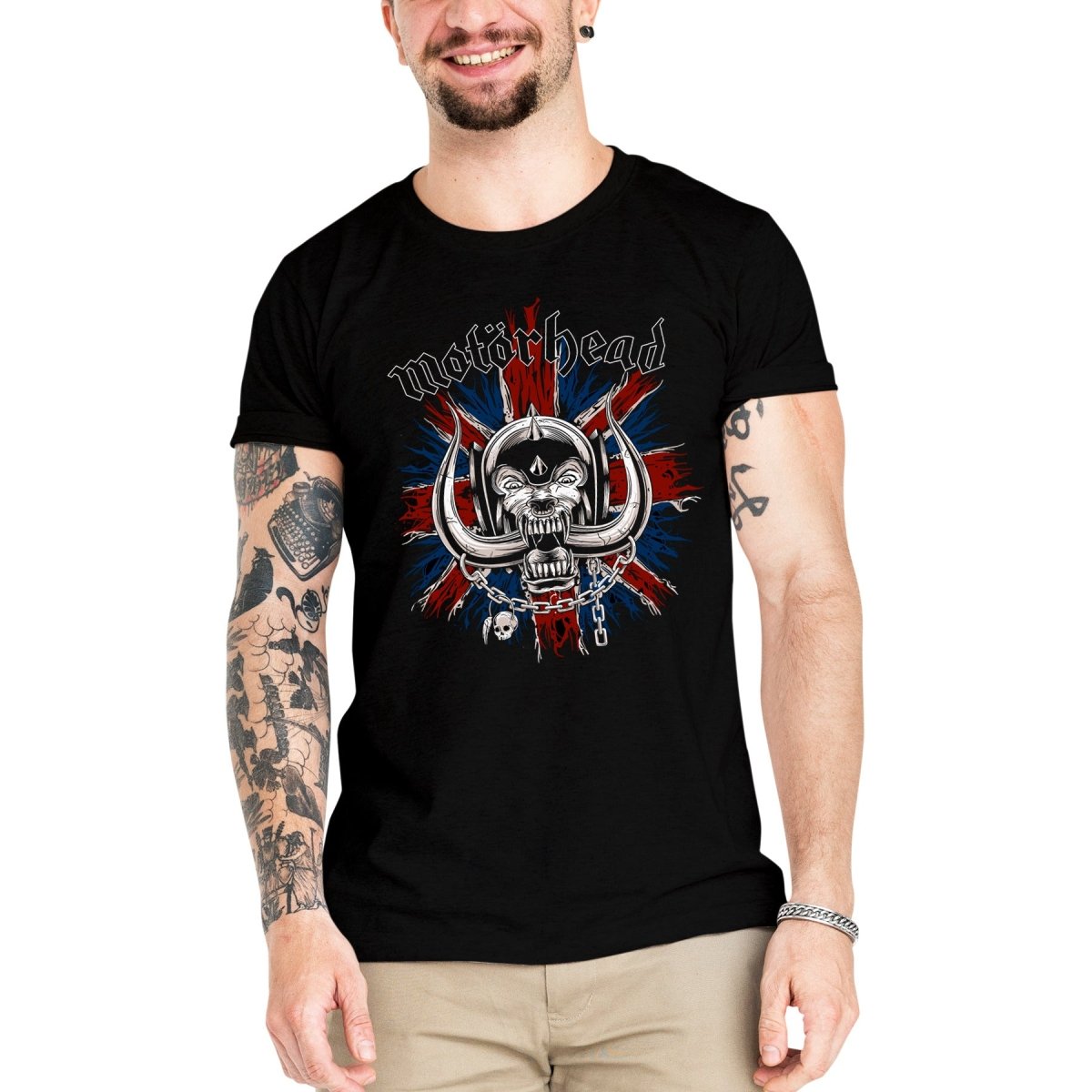 Camiseta Masculina Motor Head - Clube Rock - P - Preta -