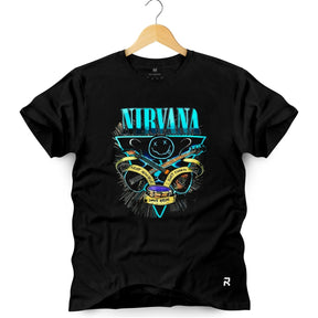 Camiseta Masculina Nirvana Instrumentos - Clube Rock - P - Preta -