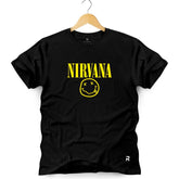 Camiseta Masculina Nirvana Smile - Clube Rock - P-MASC-066-PT - P - Preta -