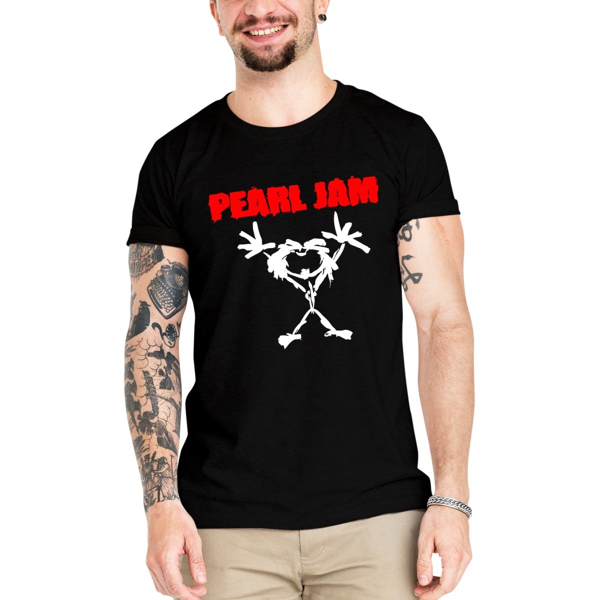 Camiseta Masculina Pearl Jam - Clube Rock - P - Branca -