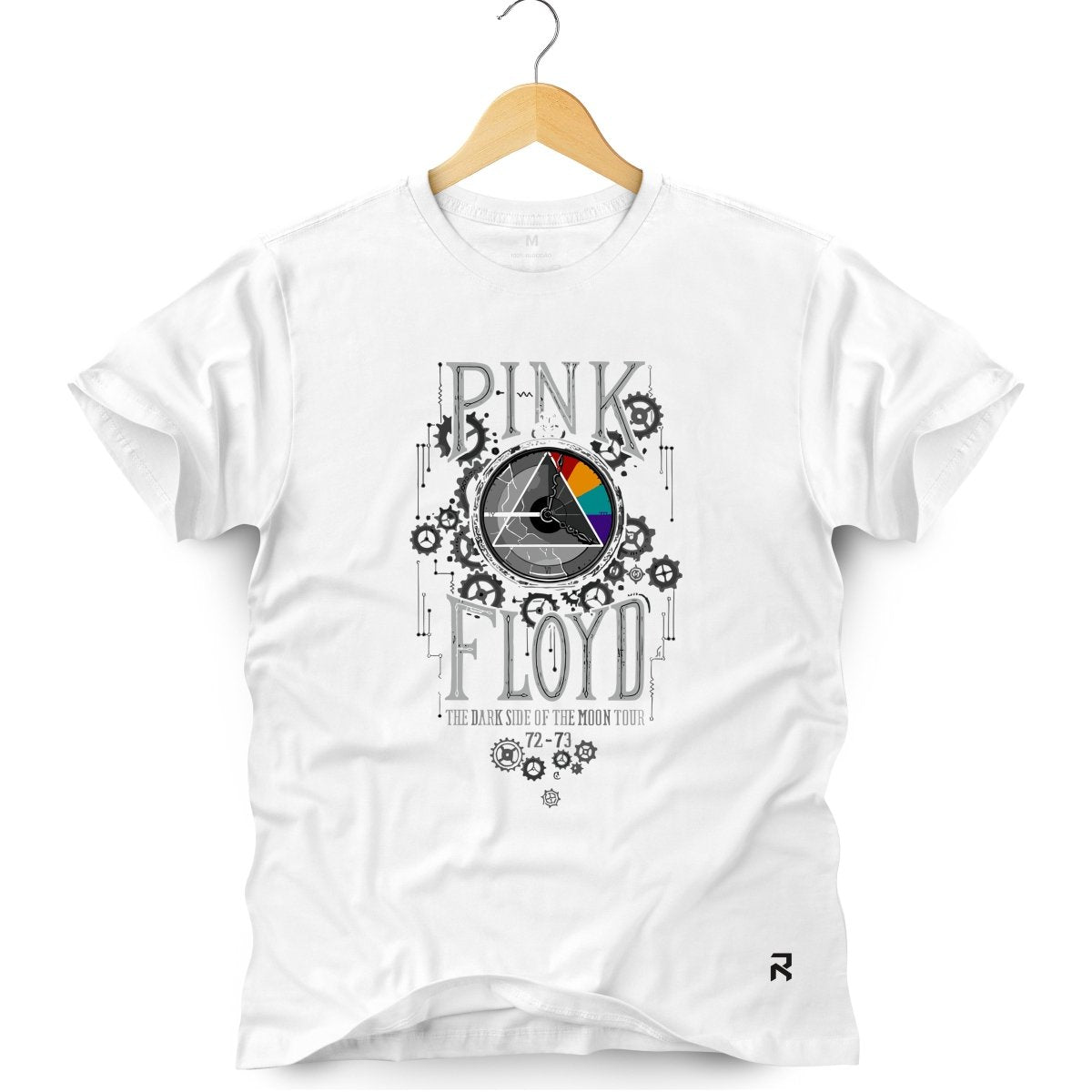 Camiseta Masculina Pink Floyd Tour - Clube Rock - P - Branca -