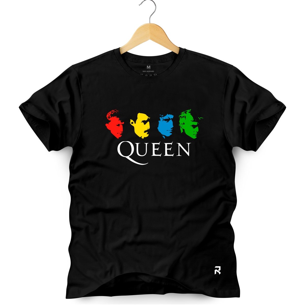 Camiseta Masculina Queen - Clube Rock - P - Preta -