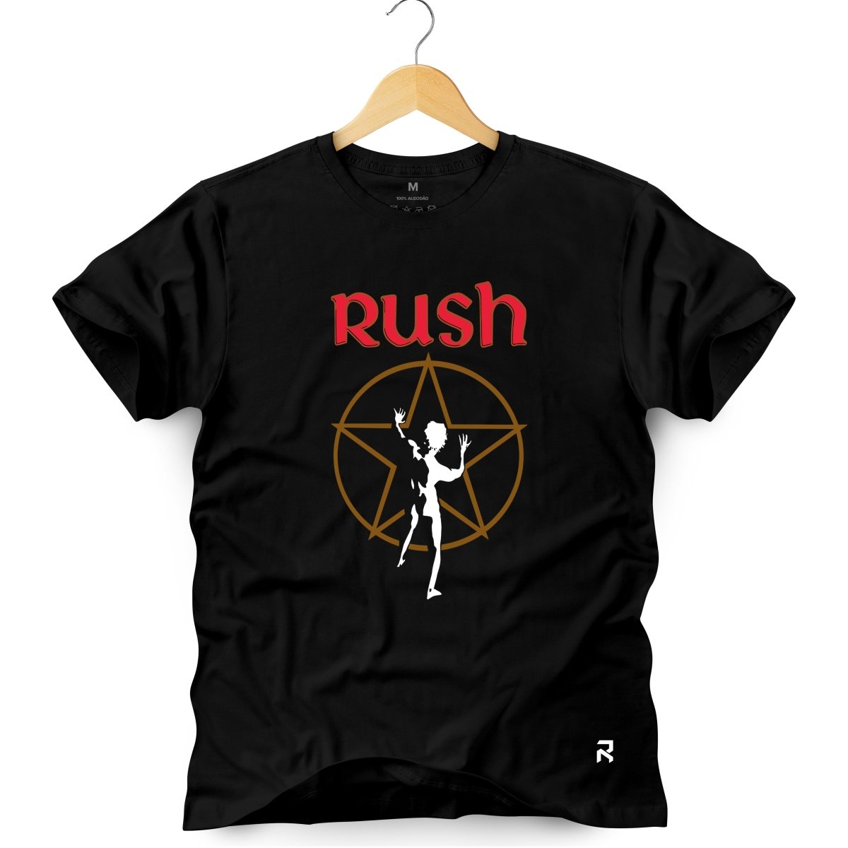 Camiseta Masculina Rush Starman 2112 - Clube Rock - P - Preta -