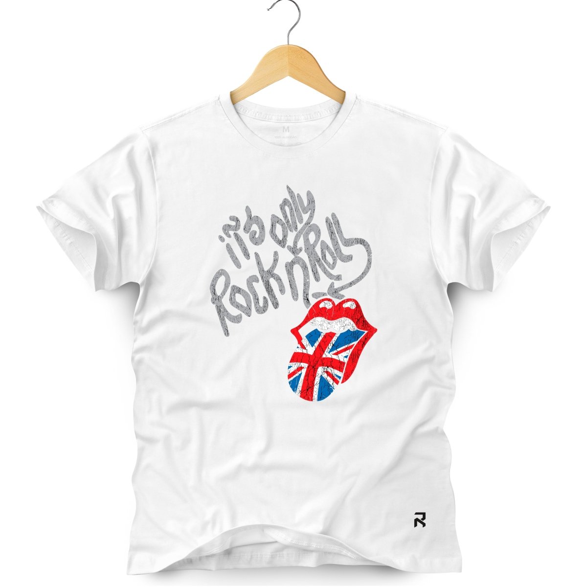 Camiseta Masculina Rolling Stones Only - Clube Rock - P - Branca -