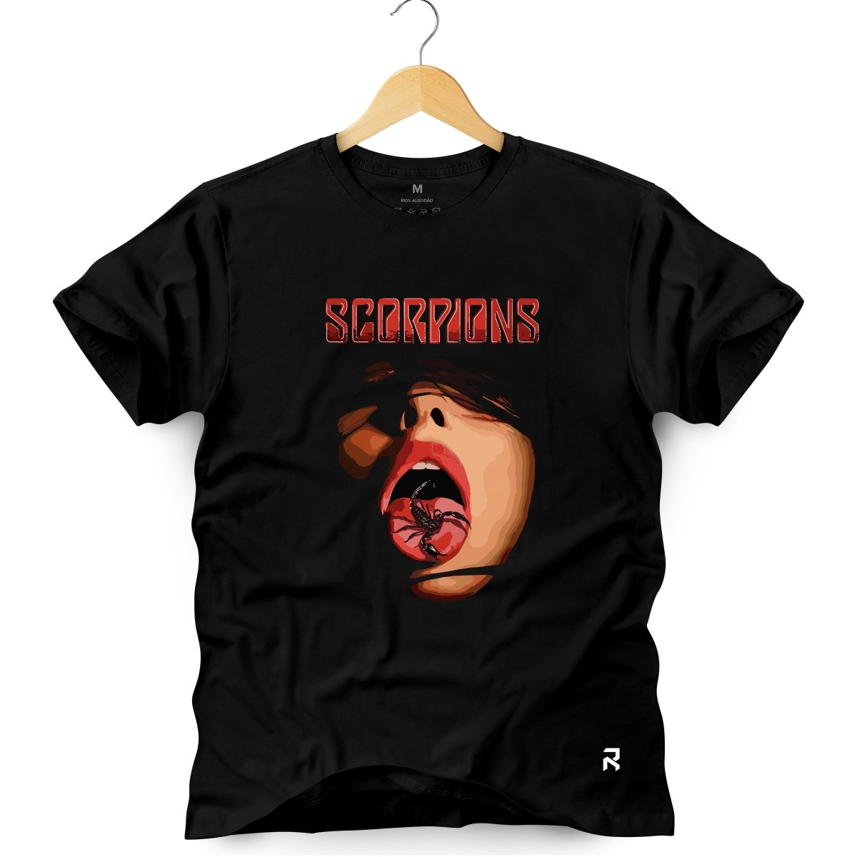 Camiseta Masculina Scorpions - Clube Rock - P - Preta -