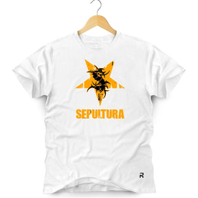 Camiseta Masculina Sepultura - Clube Rock - P - Branca -