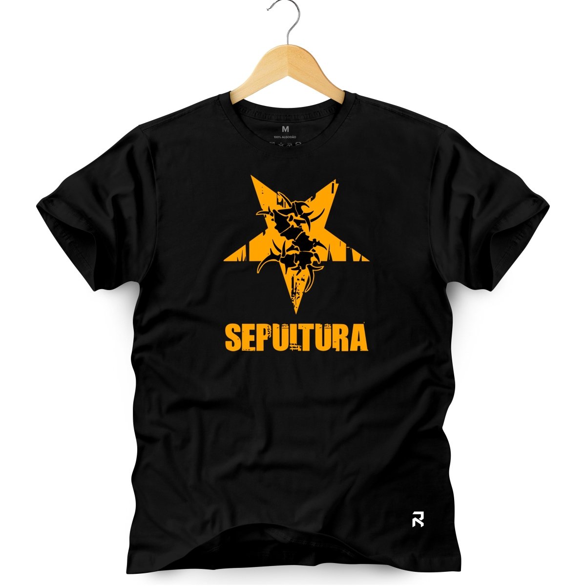 Camiseta Masculina Sepultura - Clube Rock - P - Preta -