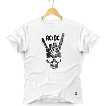 Camiseta Masculina ACDC Caveira - Clube Rock - P-MASC-001-BC - P - Branca -