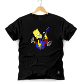 Camiseta Masculina Bart Guitar - Clube Rock - P-MASC-005-PT - P - Preta -