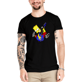 Camiseta Masculina Bart Guitar - Clube Rock - P-MASC-005-BC - P - Branca -