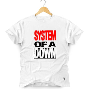 Camiseta Masculina System Of a Down - Clube Rock - P - Branca -