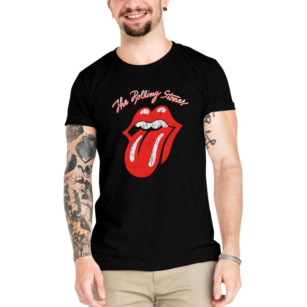 Camiseta Masculina The Rolling Stones - Clube Rock - P-MASC-087-BC - P - Branca -