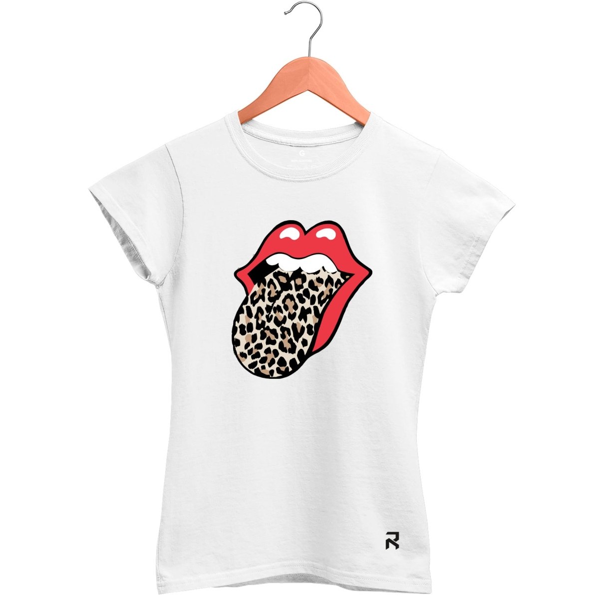 Camiseta Baby Look Feminina The Rolling Stones Onça - Clube Rock - P - Branca -