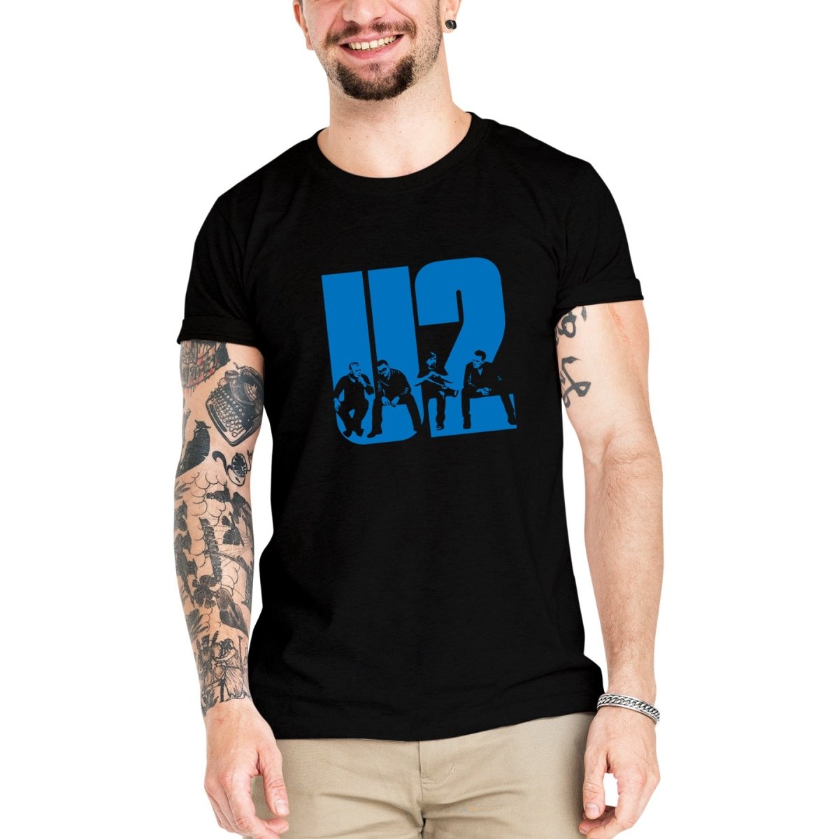 Camiseta Masculina U2 - Clube Rock - P-MASC-090-BC - P - Branca -