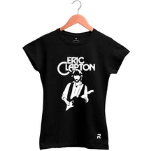 Camiseta Baby Look Feminina Eric Clapton - Clube Rock - P - Preta -