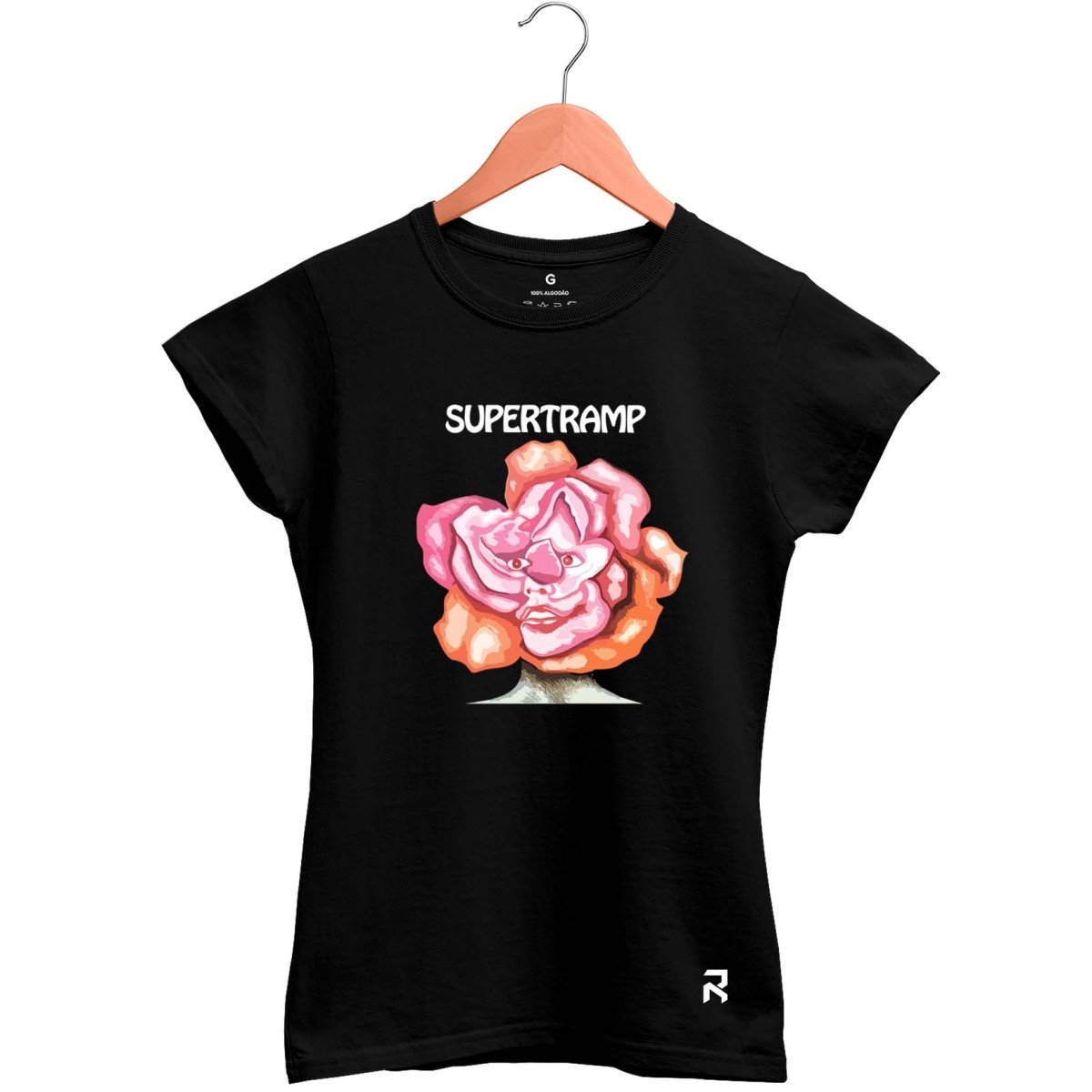 Camiseta Baby Look Feminina Supertramp - Clube Rock - P - Preta -