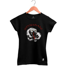 Camiseta Baby Look Feminina Whitesnake - Clube Rock - P - Preta -