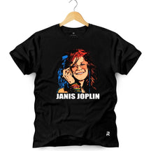 Camiseta Masculina Janis Joplin - Clube Rock - P - Preta -