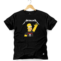 Camiseta Masculina Metallica Homer - Clube Rock - P-MASC-057-PT - P - Preta -