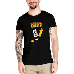 Camiseta Masculina Kiss Homer - Clube Rock - P-MASC-043-PT - P - Preta -