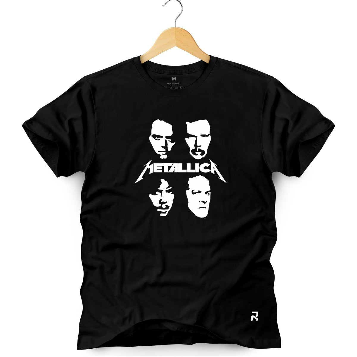 Camiseta Masculina Metallica Banda - Clube Rock - P-MASC-056-PT - P - Preta -